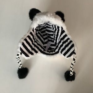 Justice Black and White Panda Hat